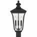 Farley 3-Light Matte Black Outdoor Post Lantern