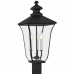 Farley 3-Light Matte Black Outdoor Post Lantern