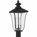 Farley 3-Light Matte Black Outdoor Post Lantern