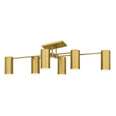 Foreland 6-Light Brushed Gold Semi-Flush Mount