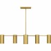 Foreland 6-Light Brushed Gold Linear Chandelier