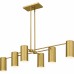 Foreland 6-Light Brushed Gold Linear Chandelier