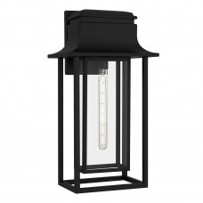 Garner 1-Light Matte Black Outdoor Wall Lantern
