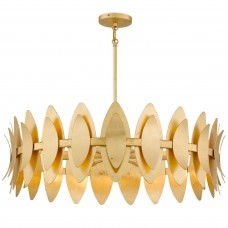 Hayley 6-Light Gold Leaf Pendant Light