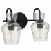 Hollis 2-Light Matte Black Vanity Light