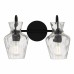 Hollis 2-Light Matte Black Vanity Light