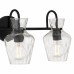 Hollis 3-Light Matte Black Vanity Light