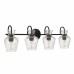 Hollis 4-Light Matte Black Vanity Light