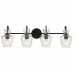 Hollis 4-Light Matte Black Vanity Light