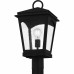 Huck 1-Light Earth Black Outdoor Post Lantern
