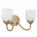 Jacobs 2-Light Bronze Gold Vanity Light