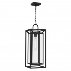 Jayce 1-Light Matte Black Outdoor Hanging Lantern