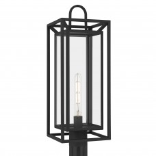 Jayce 1-Light Matte Black Outdoor Post Lantern