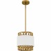 Kate 1-Light Brushed Gold Mini Pendant