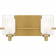 Kolt 2-Light Brushed Gold Bath Light