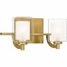 Kolt 2-Light Brushed Gold Bath Light