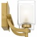 Kolt 2-Light Brushed Gold Bath Light