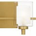 Kolt 2-Light Brushed Gold Bath Light