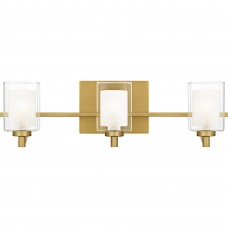 Kolt 3-Light Brushed Gold Bath Light