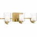 Kolt 3-Light Brushed Gold Bath Light