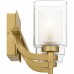 Kolt 3-Light Brushed Gold Bath Light