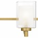 Kolt 3-Light Brushed Gold Bath Light