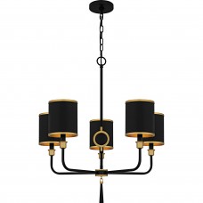 Lockery 5-Light Matte Black Chandelier