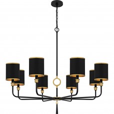 Lockery 8-Light Matte Black Chandelier