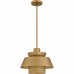 Lumi 1-Light Brushed Weathered Brass Pendant