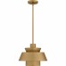 Lumi 1-Light Brushed Weathered Brass Pendant