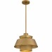 Lumi 1-Light Brushed Weathered Brass Pendant