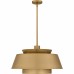 Lumi 3-Light Brushed Weathered Brass Pendant