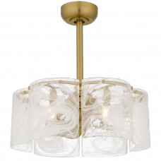 Maisie 6-Light Brushed Gold Ceiling Fan Light Maisie 6-Light Brushed Gold Ceiling Fan Light