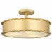 Mara 3-Light Gold Leaf Semi-Flush Mount