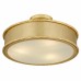 Mara 3-Light Gold Leaf Semi-Flush Mount