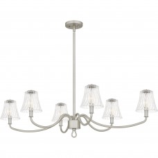 McKinney 6-Light Brushed Nickel Linear Chandelier