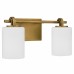 Morris 2-Light Weathered Brass Vanity Light