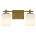 Morris 2-Light Weathered Brass Vanity Light