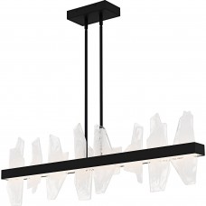 Aurelia Matte Black Linear Chandelier