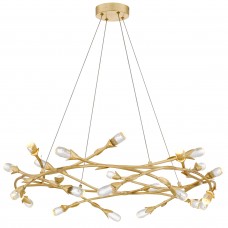 Cora Integrated LED Gold Leaf Pendant Light