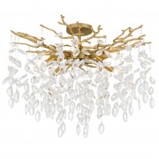 Isobel 8-Light Brushed Gold Semi-Flush Mount