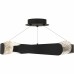 Saffron Matte Black Semi-Flush Mount