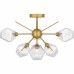 Salvador 6-Light Brushed Gold Semi-Flush Mount