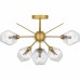 Salvador 6-Light Brushed Gold Semi-Flush Mount