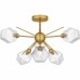 Salvador 6-Light Brushed Gold Semi-Flush Mount