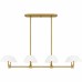 Penley 6-Light Brushed Gold Linear Chandelier