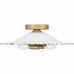 Indigo 2-Light Light Gold Flush Mount