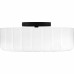 Oberman 3-Light Flush Mount with Interchangeable Matte Black, Brushed Nickel, and Brushed Gold Knobs
