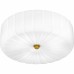 Oberman 3-Light Flush Mount with Interchangeable Matte Black, Brushed Nickel, and Brushed Gold Knobs