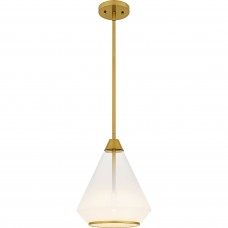 Haze 1-Light Brushed Gold Mini Pendant